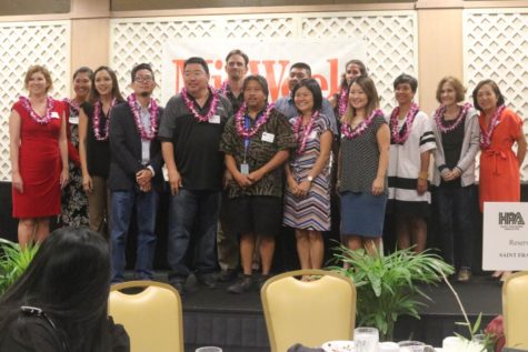 Journalism advisers were recognized at todays Hawaii High School Journalism Awards Banquet.