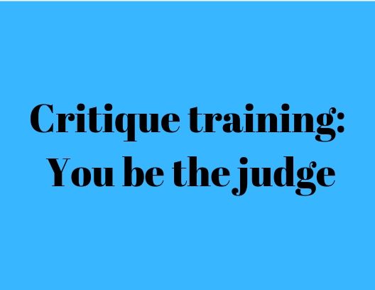 Critique training: You be the judge